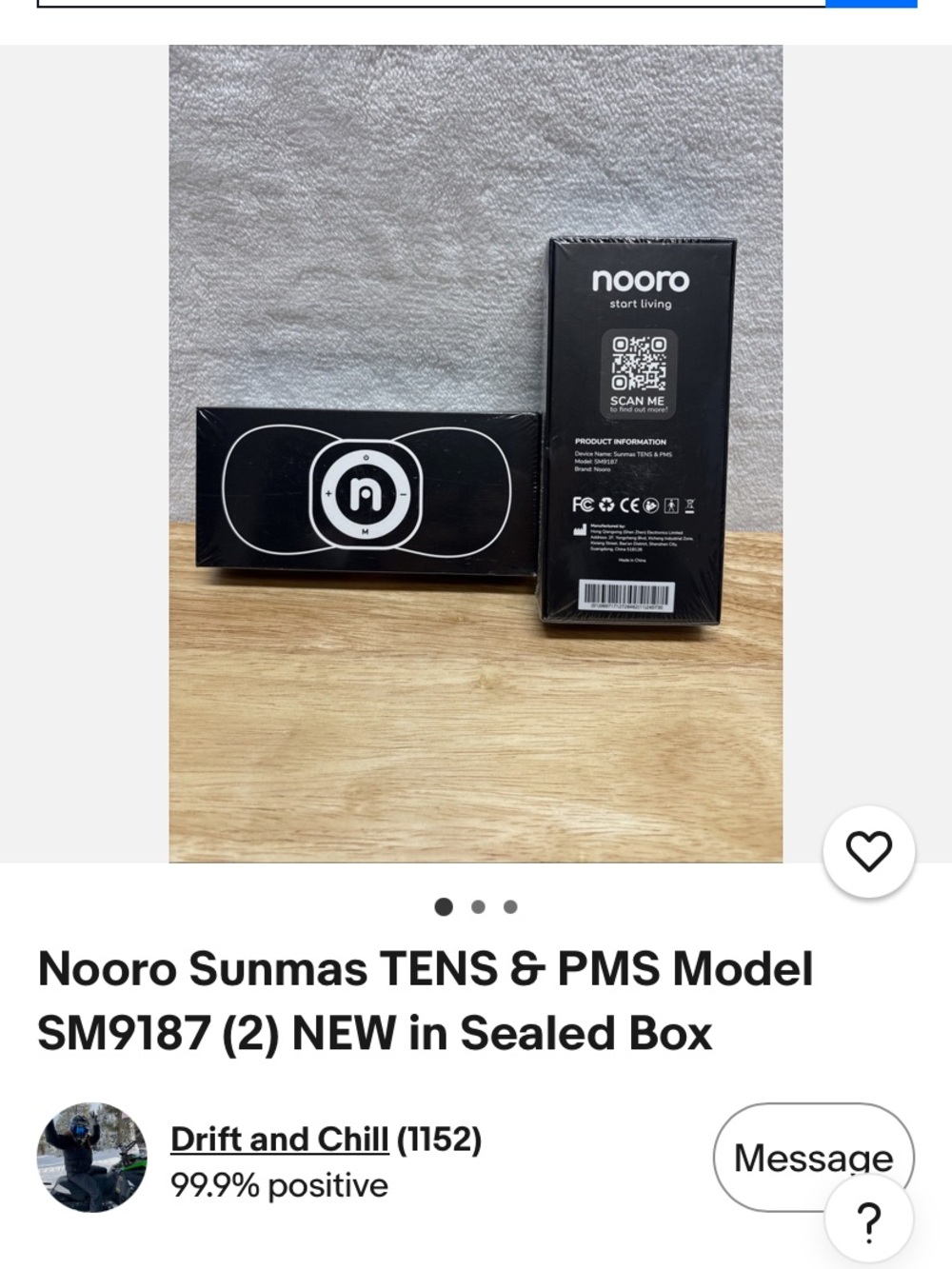 Nooro Sunmas TENS & PMS Unit in Black